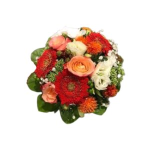 bouquet fleurs orange mariage